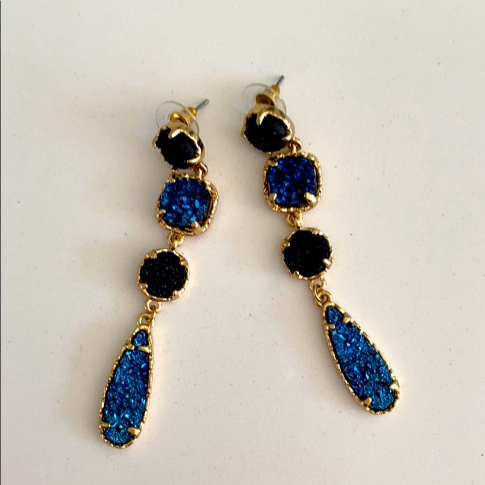 Druzy drop earrings